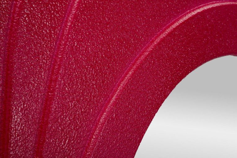 Specchio Tiete, Specchiera, Articolo d'arredo a muro, Decorazione con specchio, 90x4 h165 cm, Fucsia