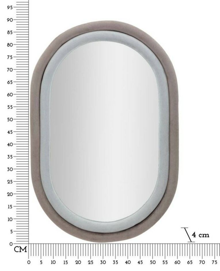 Specchio tortora e grigio 60x90h cm - Marinetti