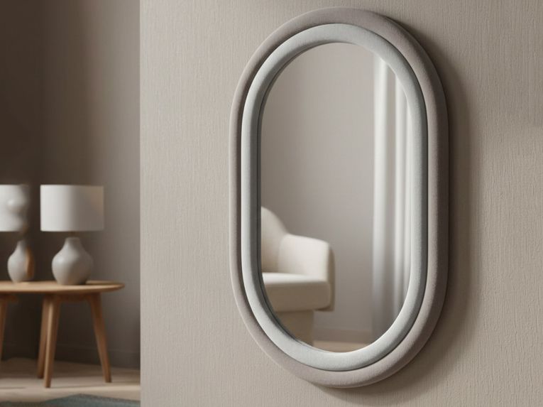 Specchio tortora e grigio 60x90h cm - Marinetti