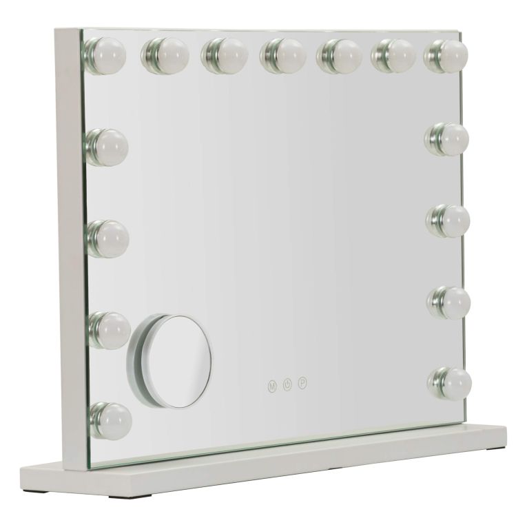 Specchio Trasparente Lampadine Incluse Forma Rettangolare 61x47h cm, Tipologia a Parete - Galiseri
