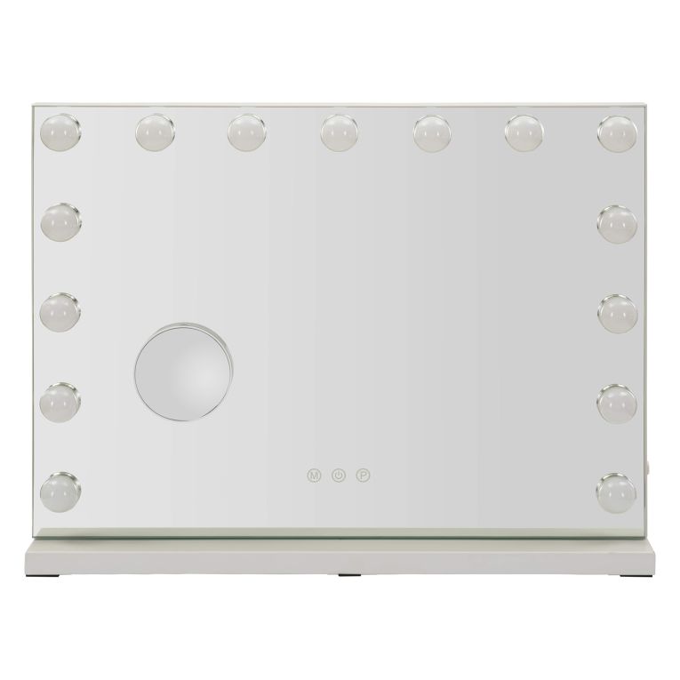 Specchio Trasparente Lampadine Incluse Forma Rettangolare 61x47h cm, Tipologia a Parete - Galiseri