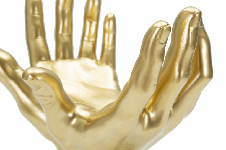 Statua Capo, Complemento d'arredo, Articolo decorativo, Accessorio d'arredo, 25x15 h24 cm, Oro