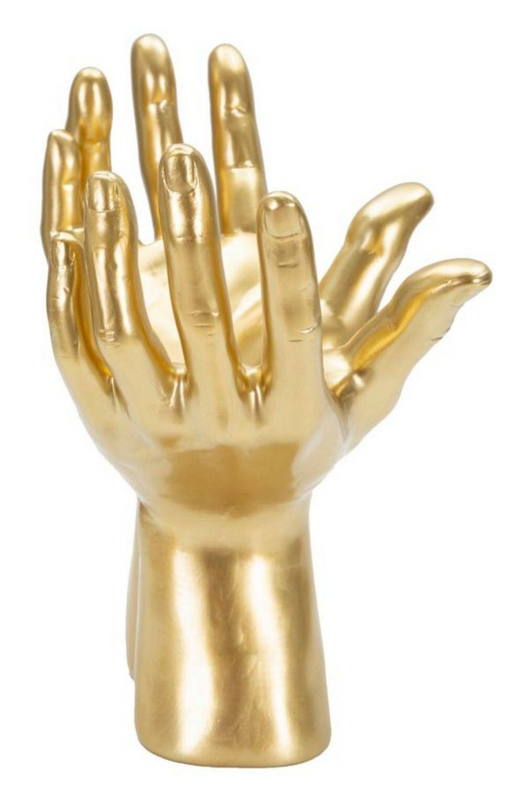 Statua Capo, Complemento d'arredo, Articolo decorativo, Accessorio d'arredo, 25x15 h24 cm, Oro