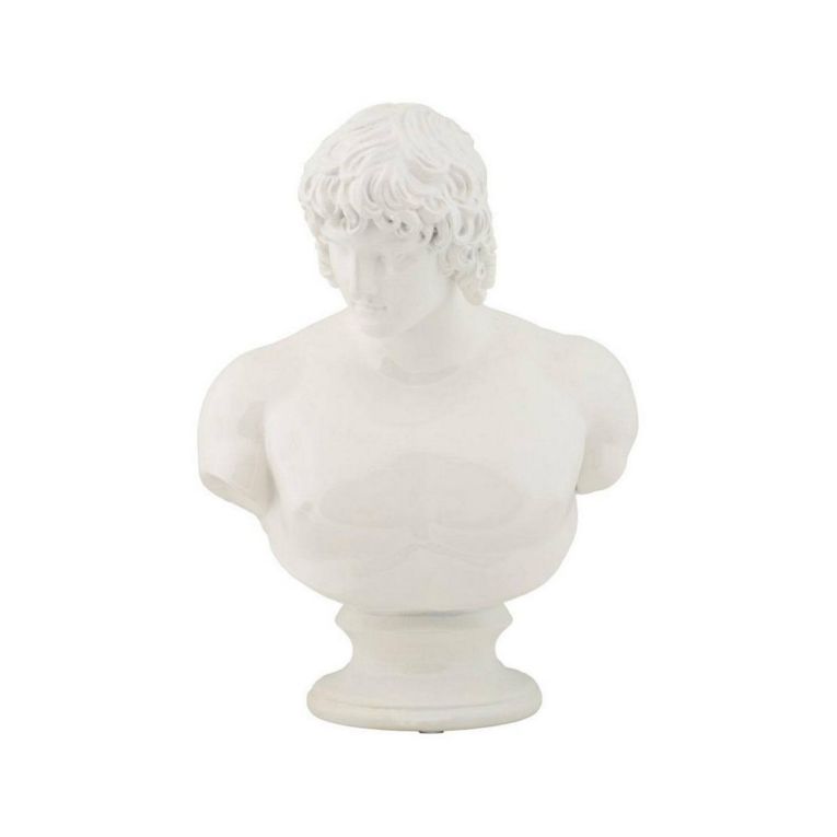 Stauta Bianchi, Complemento d'arredo, Articolo decorativo, Accessorio d'arredo, 18x13 h25 cm, Bianco