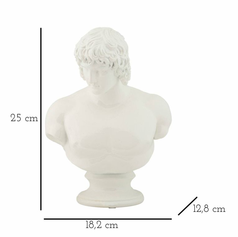 Stauta Bianchi, Complemento d'arredo, Articolo decorativo, Accessorio d'arredo, 18x13 h25 cm, Bianco
