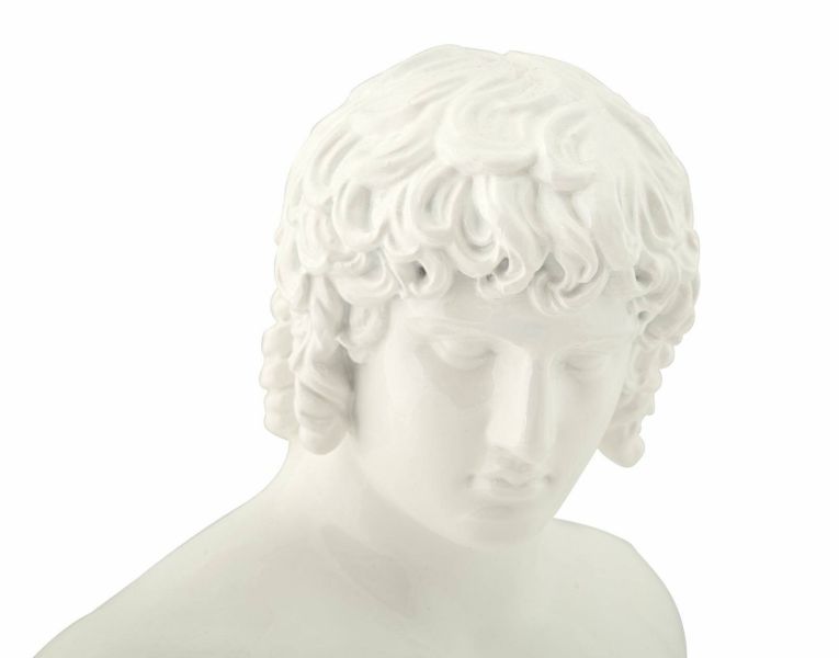 Stauta Bianchi, Complemento d'arredo, Articolo decorativo, Accessorio d'arredo, 18x13 h25 cm, Bianco