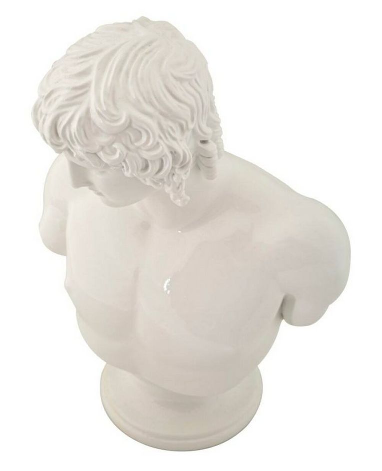 Stauta Bianchi, Complemento d'arredo, Articolo decorativo, Accessorio d'arredo, 18x13 h25 cm, Bianco
