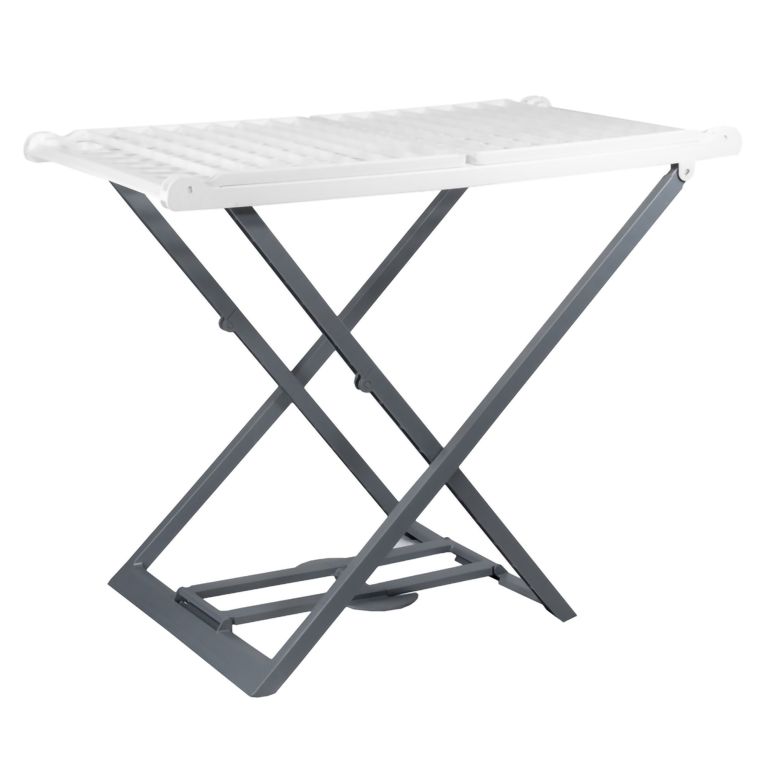 Stendibiancheria- Bianco Grigio Stendibiancheria Colore Struttura Grigio, Made in Italy - Betts