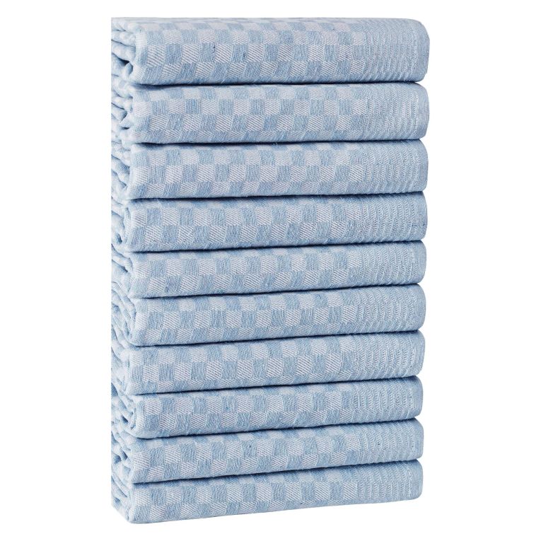 Strofinaccio Azzurro Lavabile in Lavatrice si 40° 10 Pezzi 40x60 cm, - Niga