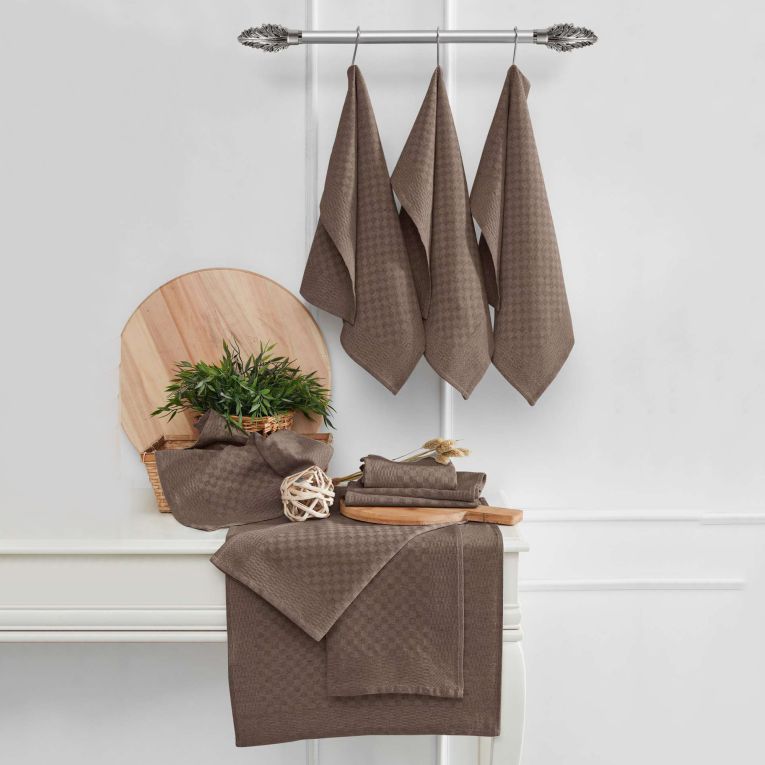 Strofinaccio Marrone Lavabile in Lavatrice si 40° 10 Pezzi 40x60 cm, - Radasi