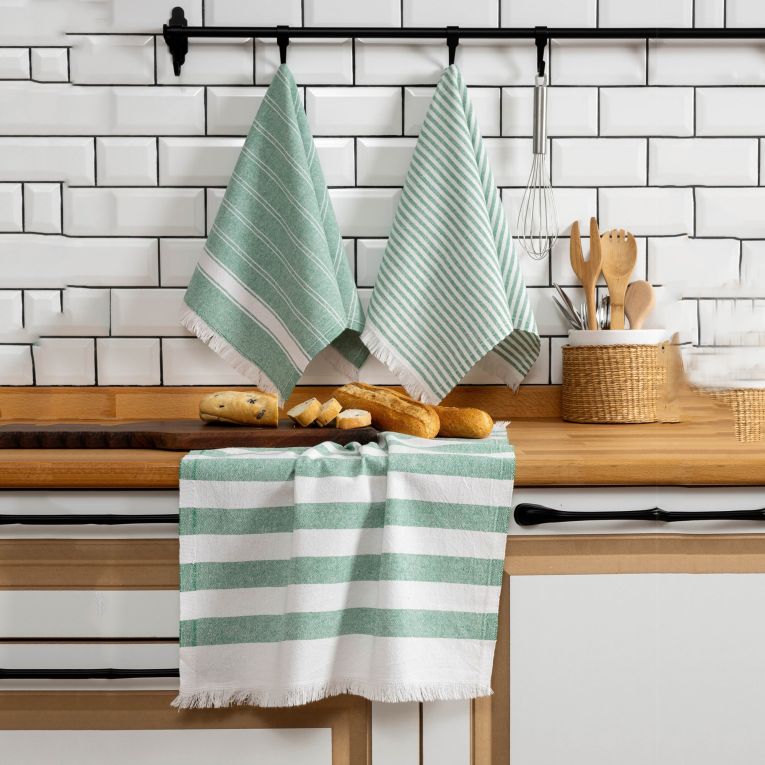 Strofinaccio Verde Lavabile in Lavatrice si 40° 3 Pezzi 45x65 cm, - Nifali