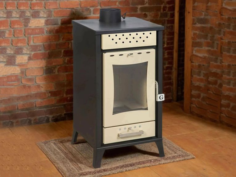 Stufa a legna Agropoli, 49x46 h91 cm, Beige