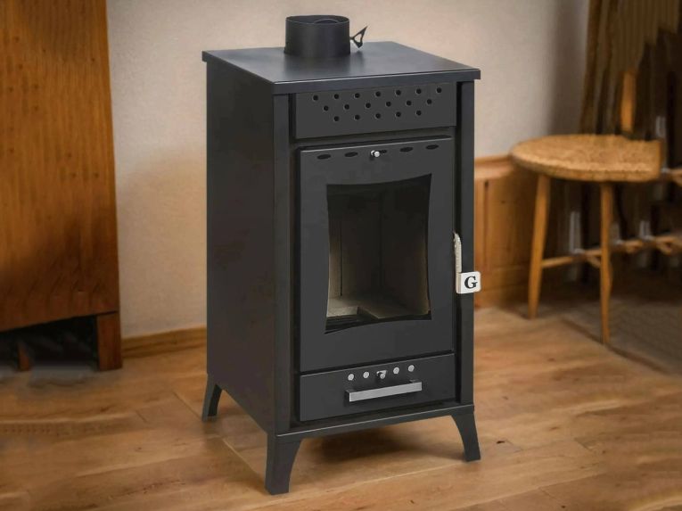 Stufa a legna Agropoli, 49x46 h91 cm, Nero