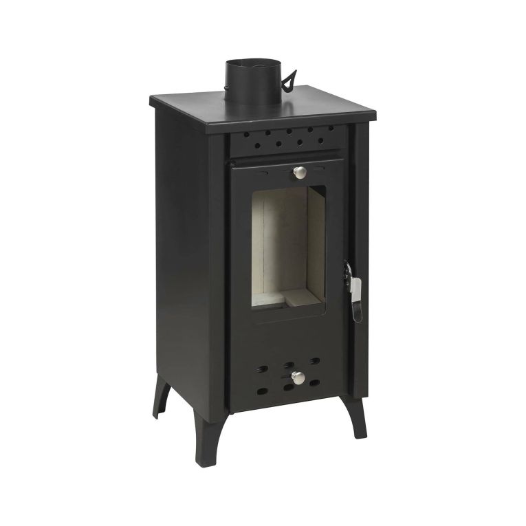 Stufa a legna Aquino, 39x33 h74 cm, Nero