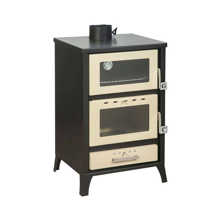 Stufa a legna Catena, 59x51 h92 cm, Beige
