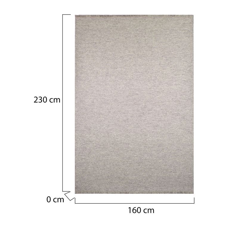 Tappeto Beige 75% Lana 25% Poliestere Antiscivolo 230x160 cm, Forma Rettangolare - Lasapa
