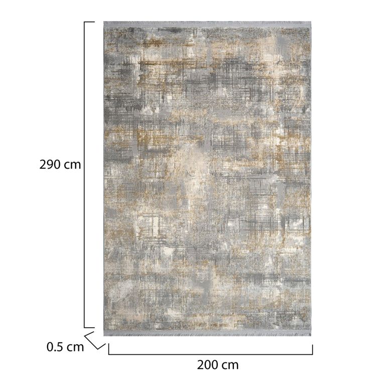 Tappeto Bellefontaine, Grigio e Beige, 200x290 cm