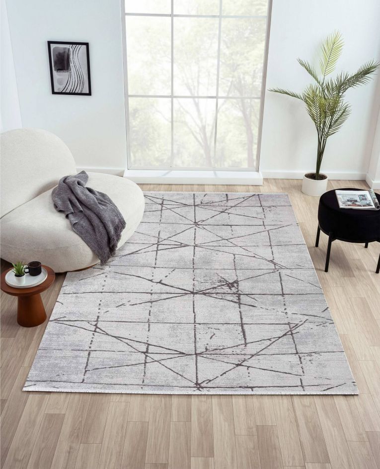 Tappeto Chillicothe, Grigio, 120x180 cm