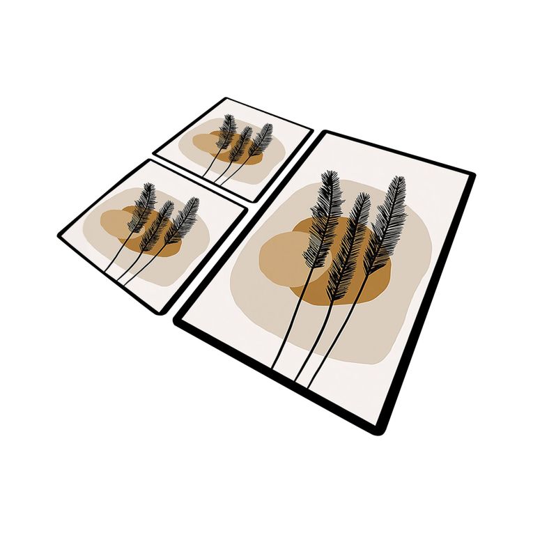 Tappeto da bagno Elkhart, 100x60 cm, Minimal botanico