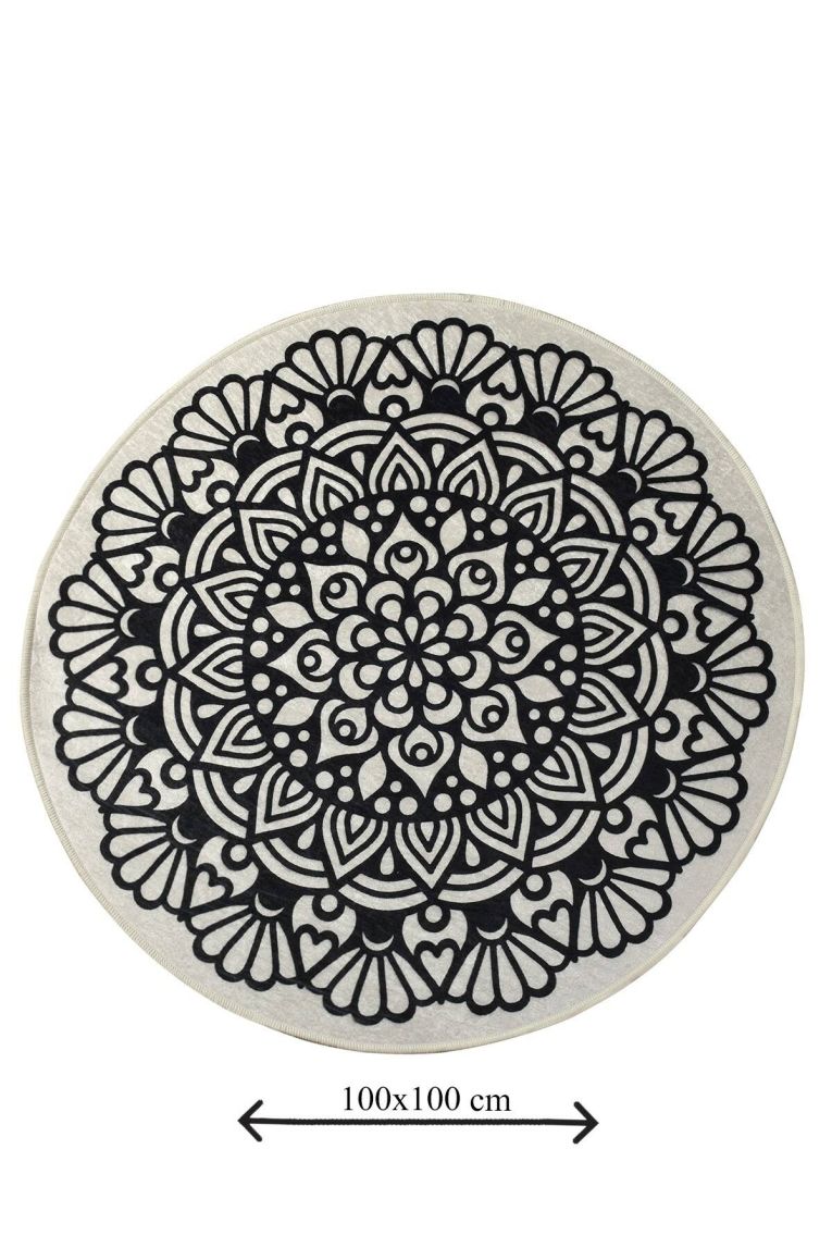 Tappeto da bagno Muskogee, 100x100 cm, Multicolore