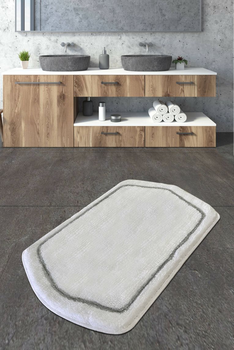 Tappeto da bagno Olmsted Falls, 120x70 cm, Bianco
