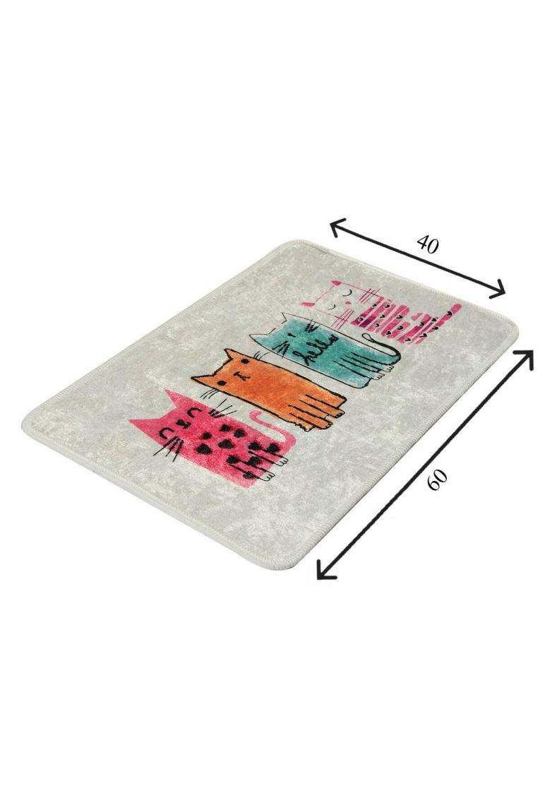 Tappeto da bagno Owensboro, 60x40 cm, Eleganza felina
