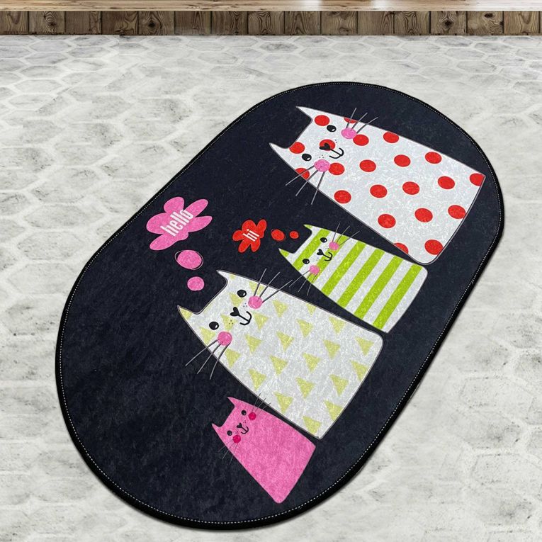 Tappeto da bagno Piqua, 100x80 cm, Multicolore