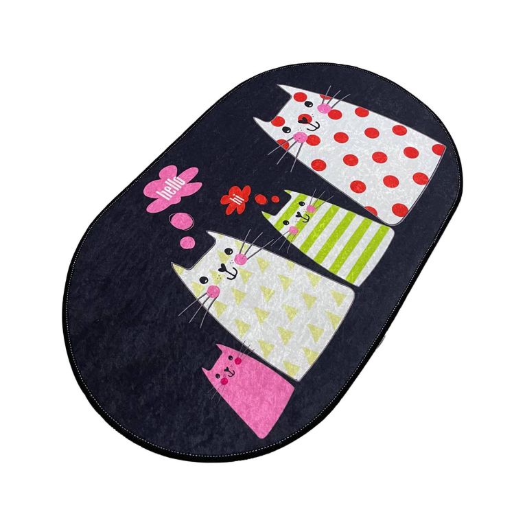 Tappeto da bagno Piqua, 100x80 cm, Multicolore
