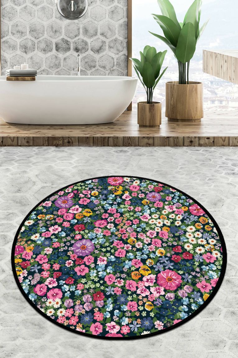 Tappeto da bagno Warrensburg, Multicolore, 80x80 cm