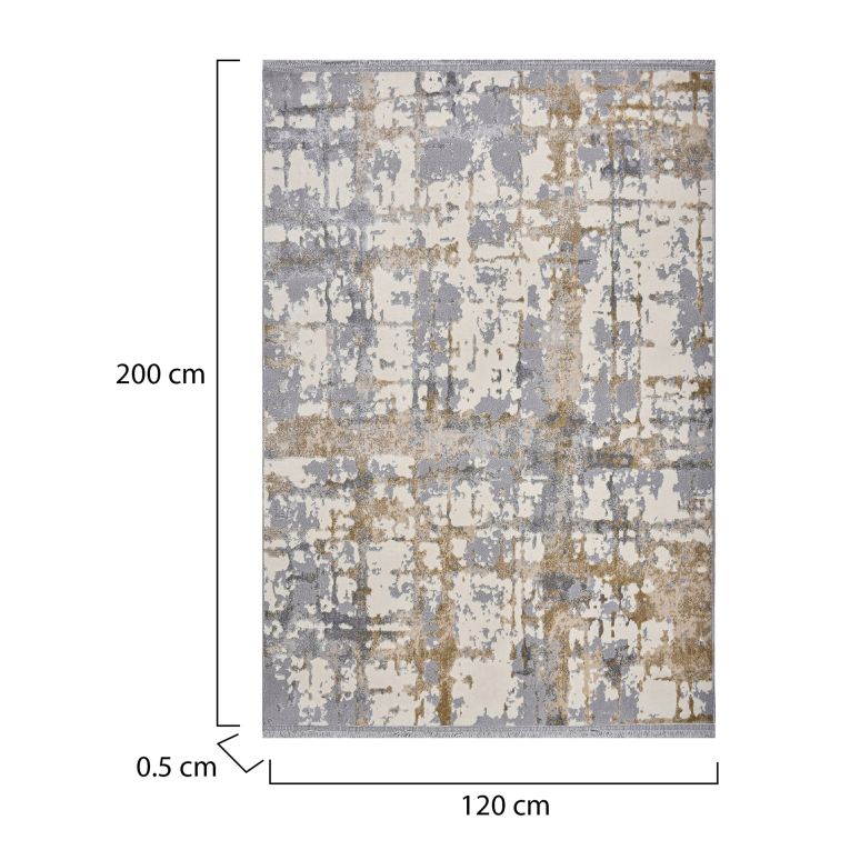Tappeto Delaware, Grigio e Beige, 120x200 cm