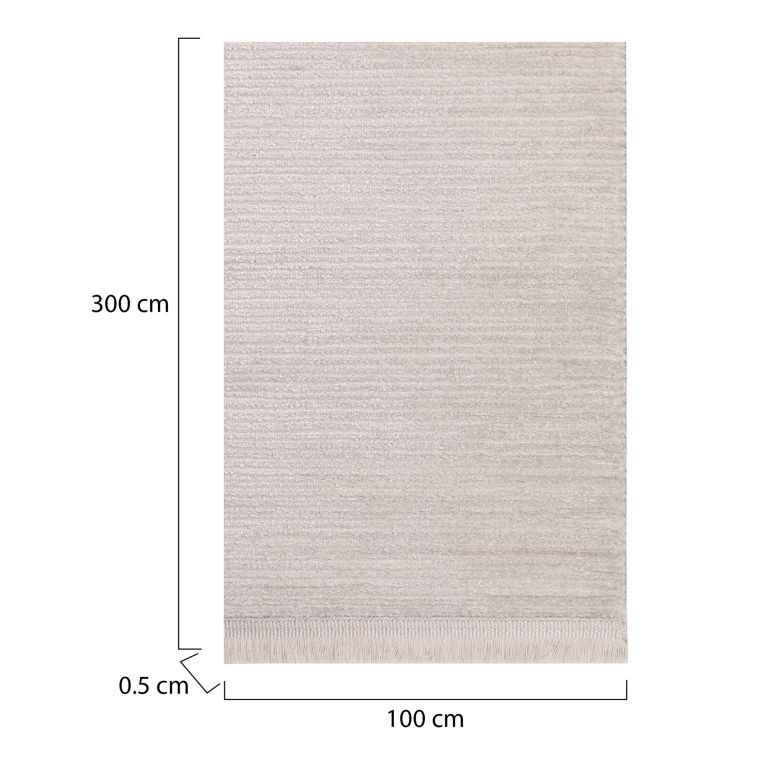 Tappeto Kenton, Crema, 100x300 cm