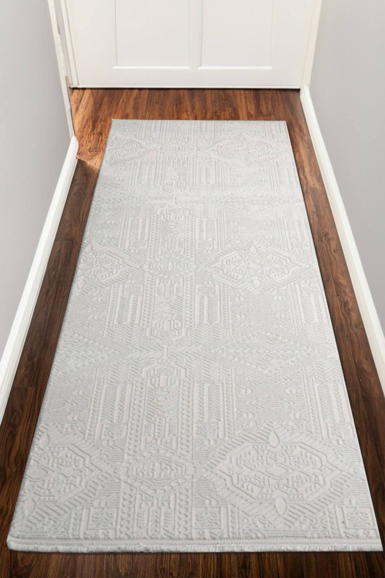 Tappeto Lyndhurst, Bianco, 80x300 cm