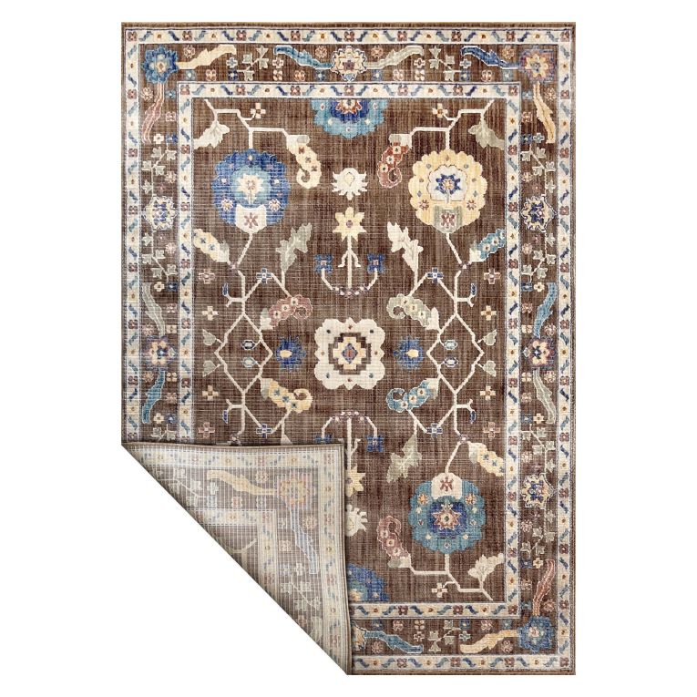 Tappeto Marrone Beige Punti 640.000 m2 Altezza Pelo 6 mm 100% Polipropilene Forma Rettangolare 230x160 cm, Adatto a Riscaldamento a Pavimento