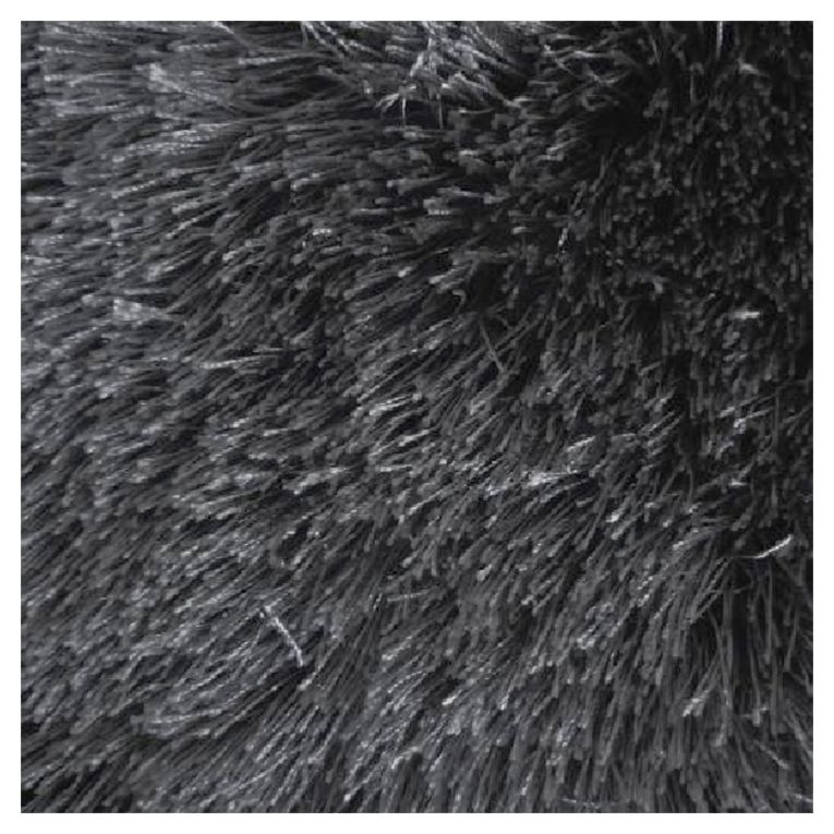 Tappeto Nero Antracite Altezza Pelo 35 mm 100% Poliestere Forma Rettangolare 67x67 cm, Adatto a Riscaldamento a Pavimento - Lavaba