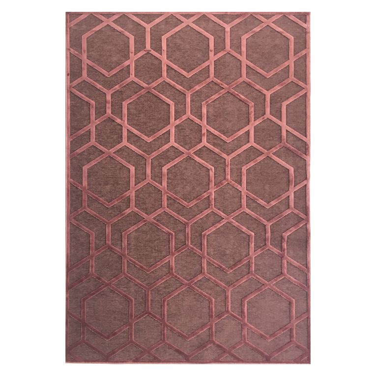 Tappeto Rosso Punti 820000 m2 Pelo 100% Viscosa Ciniglia Antiscivolo 230x160 cm, Forma Rettangolare - Lasoma