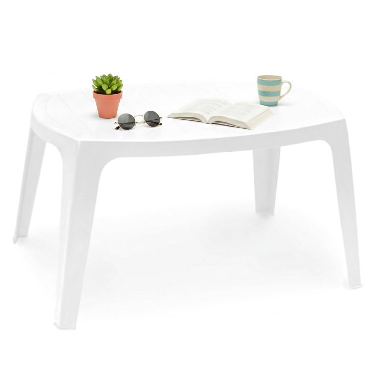 Tavolino da Esterno Bianco 2 Posti 76x49x43h cm, Made in Italy - Mclendon