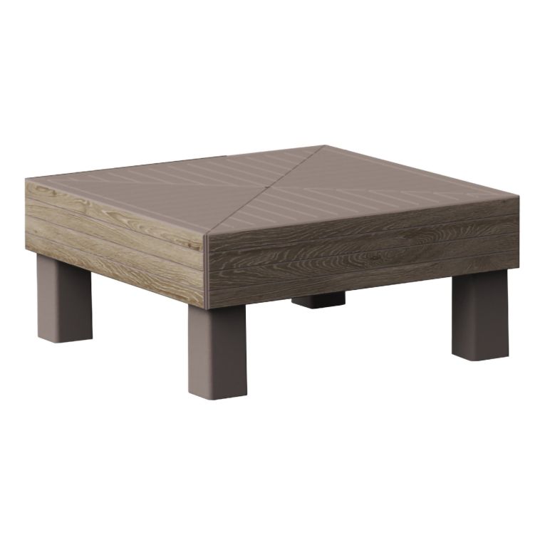 Tavolino da Esterno Marrone Noce 4 Posti 65x65x29h cm - Ionia