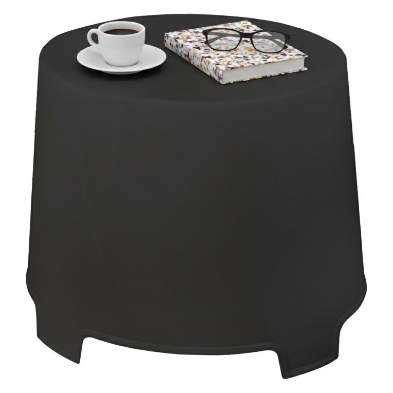 Tavolino da Esterno Nero Antracite 2 Posti 46x40x38h cm, Made in Italy - Crudup