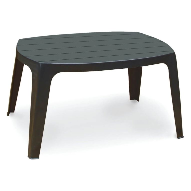 Tavolino da Esterno Nero Antracite 2 Posti 76x49x43h cm, Made in Italy - Mclendon