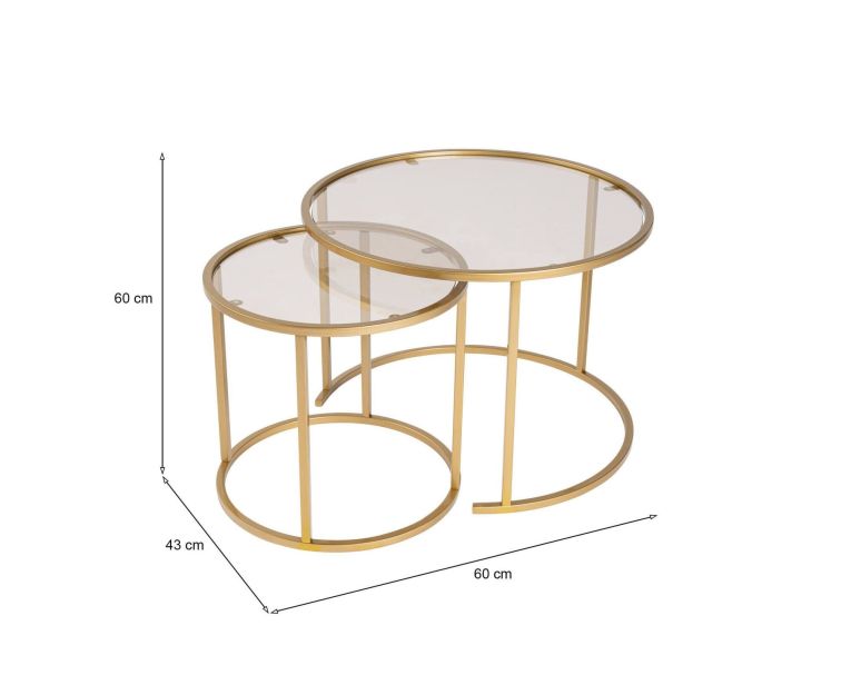 Tavolino da salotto Abbadesse, Tavolo basso da caffè, Portariviste per divano, Ripiano da soggiorno, 60x60 h43 cm, Oro e Bronzo