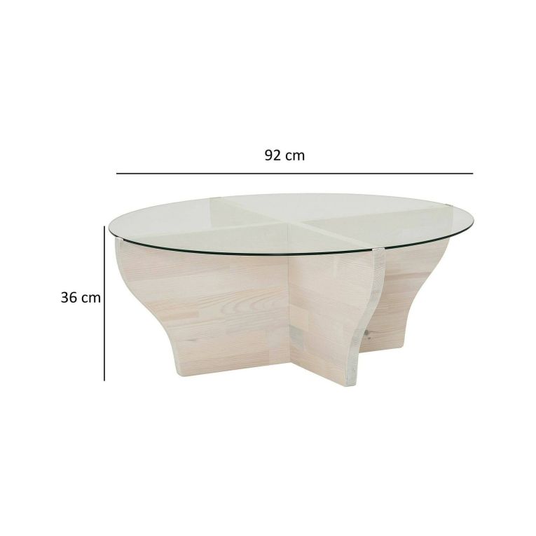 Tavolino da salotto Almach, Tavolo basso da soggiorno, Ripiano da caffè, Tavolino per divano, 92x92h36 cm, Bianco
