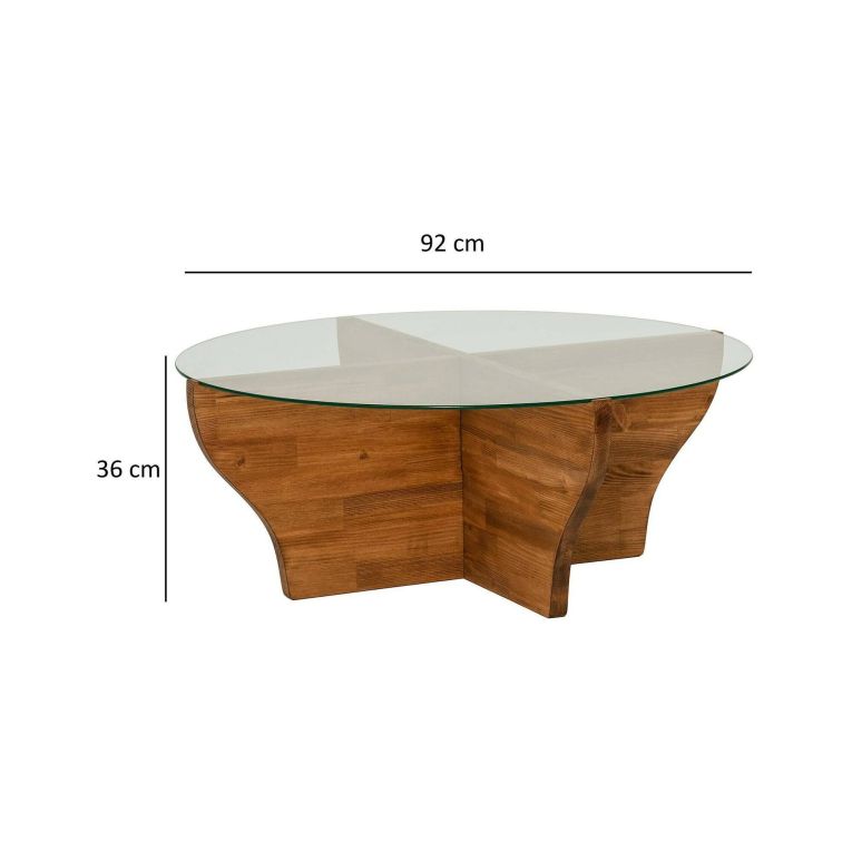 Tavolino da salotto Almach, Tavolo basso da soggiorno, Ripiano da caffè, Tavolino per divano, 92x92h36 cm, Quercia