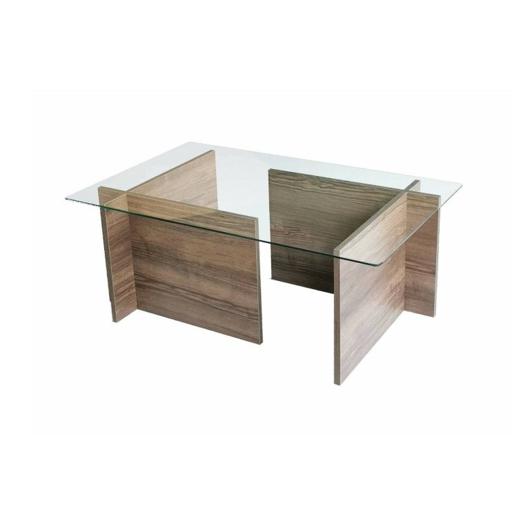 Tavolino da salotto Asellus, Tavolo basso da soggiorno,, Tavolino per divano, 105x65h40 cm, Noce