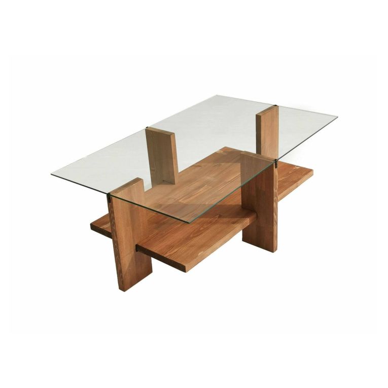 Tavolino da salotto Astraeus, Tavolo basso da soggiorno, Ripiano da caffè, Tavolino per divano, 105x60h40 cm, Naturale
