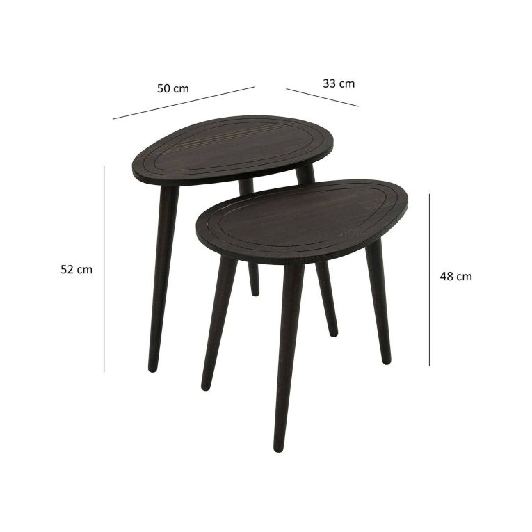 Tavolino da salotto Azha, Tavolo basso da soggiorno, Ripiano da caffè, Tavolino per divano, 50x33h52 cm, Antracite
