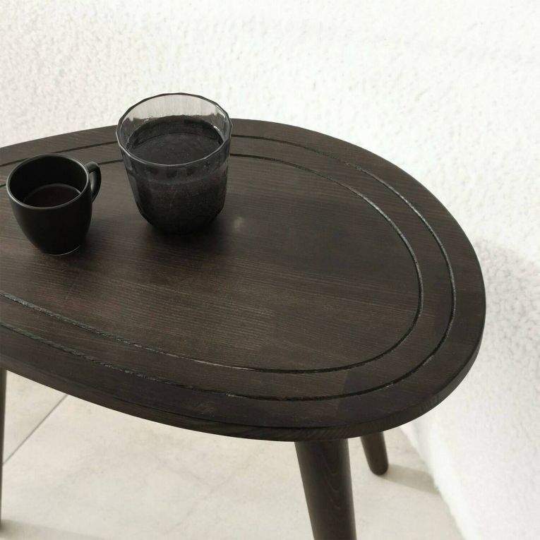 Tavolino da salotto Azha, Tavolo basso da soggiorno, Ripiano da caffè, Tavolino per divano, 50x33h52 cm, Antracite