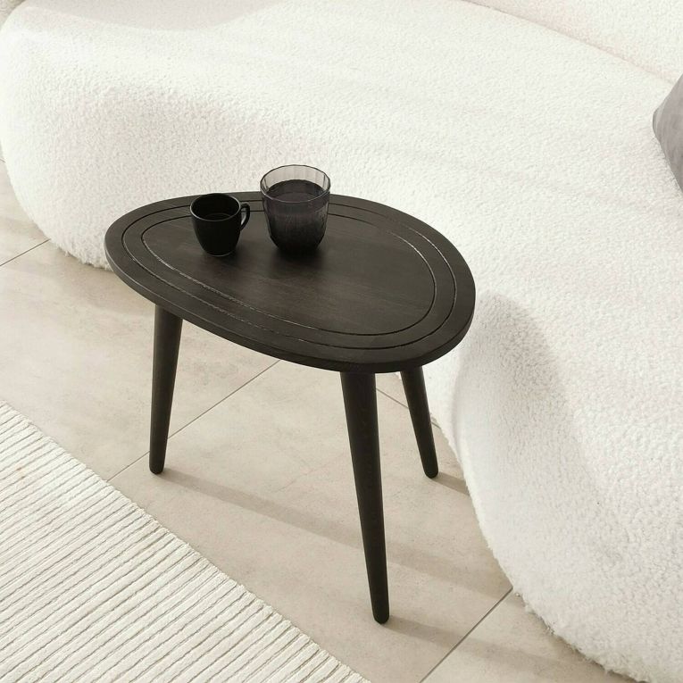 Tavolino da salotto Azha, Tavolo basso da soggiorno, Ripiano da caffè, Tavolino per divano, 50x33h52 cm, Antracite
