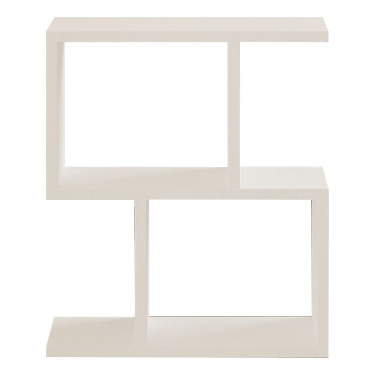 Tavolino da Salotto Bianco 2 Vani Forma Rettangolare 45x17x51h cm, Materiale Piano in Legno Nobilitato - Ceprano