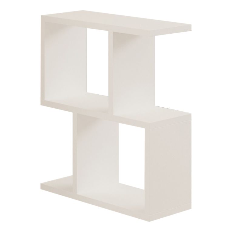 Tavolino da Salotto Bianco 2 Vani Forma Rettangolare 45x17x51h cm, Materiale Piano in Legno Nobilitato - Ceprano