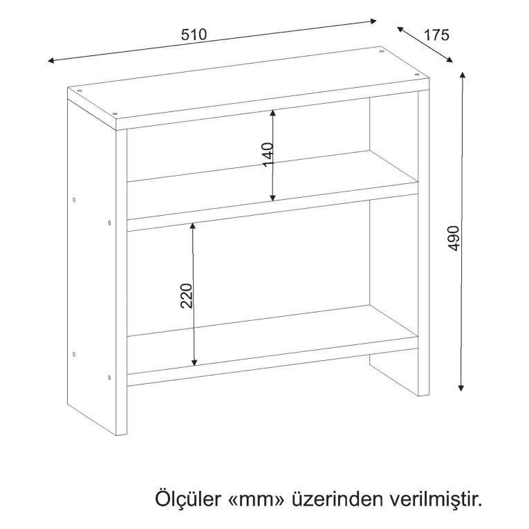 Tavolino da Salotto Bianco 2 Vani Forma Rettangolare 51x18x49h cm, Materiale Piano in Legno Nobilitato - Crixia